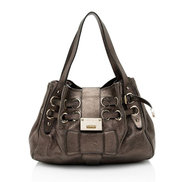 Jimmy Choo Handbags - Jimmy Choo Metallic Leather Ramona Shoulder Bag